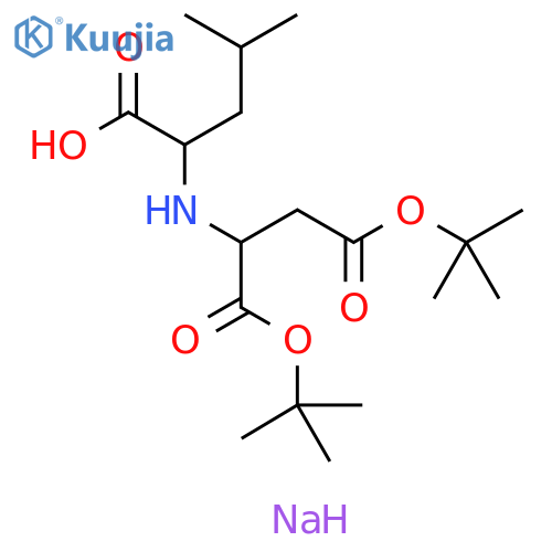 L-Aspartic acid, N-(1-carboxy-3-methylbutyl)-, 1,4-bis(1,1-dimethylethyl) ester, monosodium salt, (R)- (9CI) structure