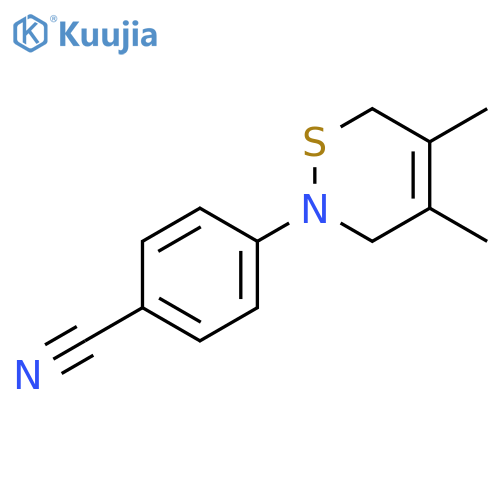 Benzonitrile, 4-(3,6-dihydro-4,5-dimethyl-2H-1,2-thiazin-2-yl)- structure