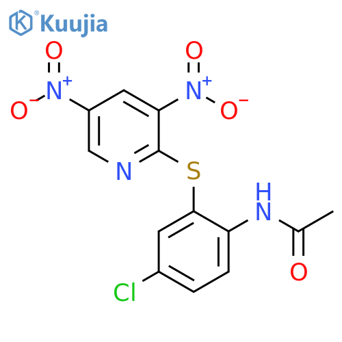 Acetamide, N-[4-chloro-2-[(3,5-dinitro-2-pyridinyl)thio]phenyl]- structure