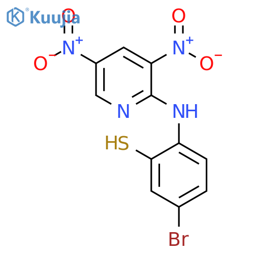 Benzenethiol, 5-bromo-2-[(3,5-dinitro-2-pyridinyl)amino]- structure