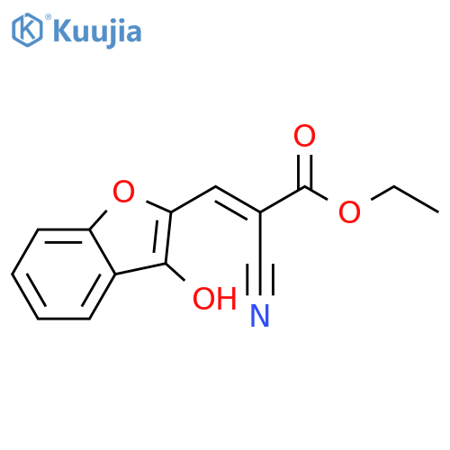 2-Propenoic acid, 2-cyano-3-(3-hydroxy-2-benzofuranyl)-, ethyl ester,(E)- structure