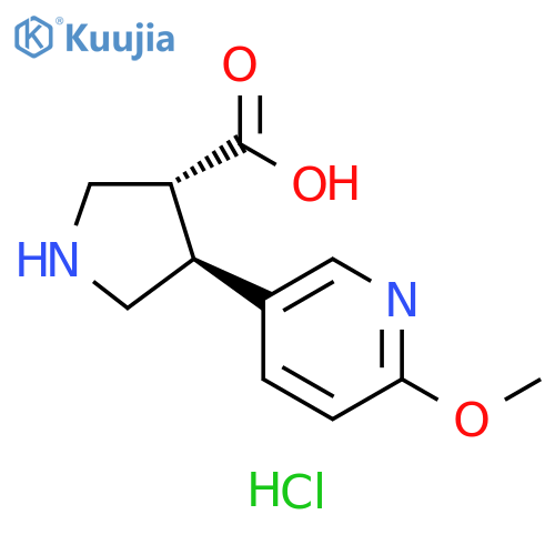 (TRANS)-4-(6-METHOXY-3-PYRIDINYL)-PYRROLIDINE-3-CARBOXYLIC ACID-2HCL structure