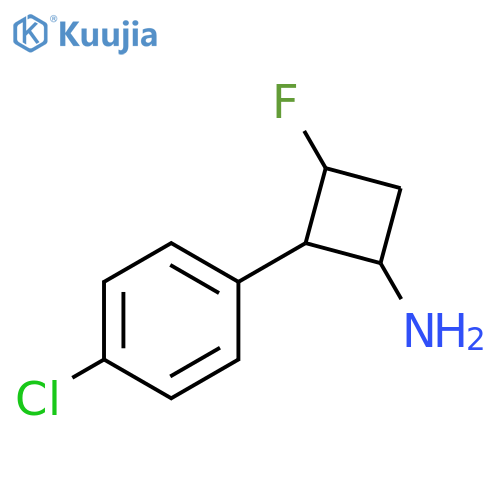 2-(4-chlorophenyl)-3-fluorocyclobutanamine structure
