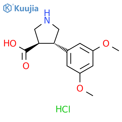 (TRANS)-4-(3,5-DIMETHOXY-PHENYL)-PYRROLIDINE-3-CARBOXYLIC ACID-HCL structure