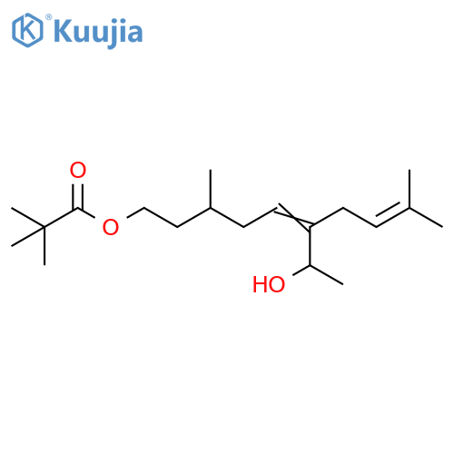 Propanoic acid, 2,2-dimethyl-,6-(1-hydroxyethyl)-3,9-dimethyl-5,8-decadienyl ester structure