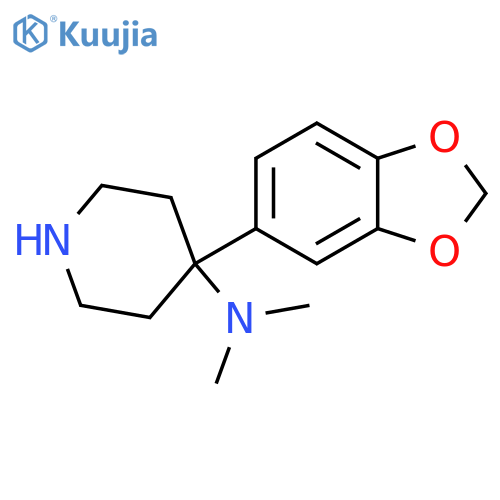 4-Piperidinamine, 4-(1,3-benzodioxol-5-yl)-N,N-dimethyl- structure