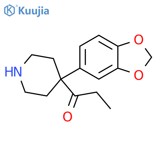 1-Propanone, 1-[4-(1,3-benzodioxol-5-yl)-4-piperidinyl]- structure