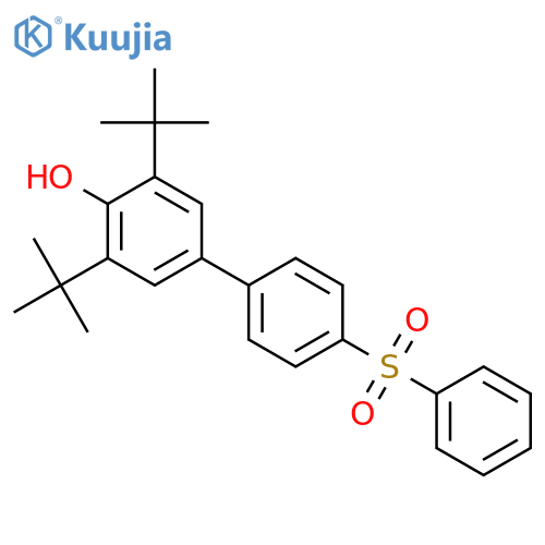 [1,1'-Biphenyl]-4-ol, 3,5-bis(1,1-dimethylethyl)-4'-(phenylsulfonyl)- structure