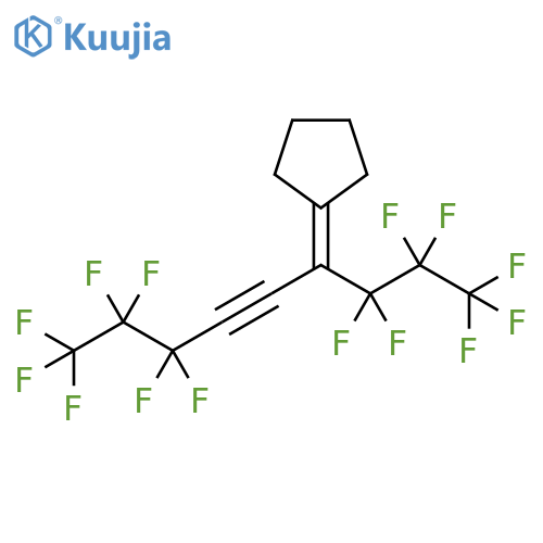 Cyclopentane,[4,4,5,5,6,6,6-heptafluoro-1-(heptafluoropropyl)-2-hexynylidene]- structure