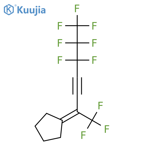 Cyclopentane,[4,4,5,5,6,6,6-heptafluoro-1-(trifluoromethyl)-2-hexynylidene]- structure