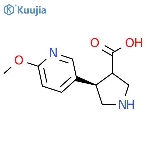 (+/-)-trans-4-(6-Methoxy-3-pyridinyl)pyrrolidine-3-carboxylic acid structure