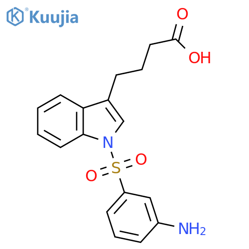 1H-Indole-3-butanoic acid, 1-[(3-aminophenyl)sulfonyl]- structure