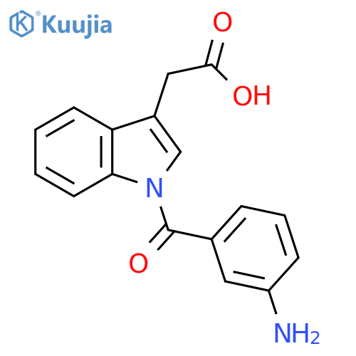 1H-Indole-3-acetic acid, 1-(3-aminobenzoyl)- structure