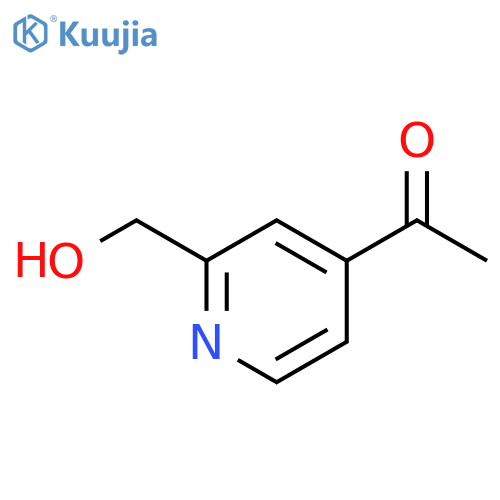 1-(2-(Hydroxymethyl)pyridin-4-yl)ethanone structure