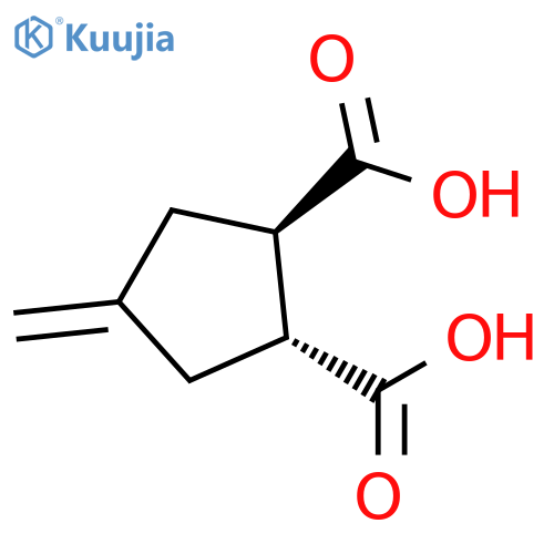 1,2-Cyclopentanedicarboxylic acid, 4-methylene-, trans- structure