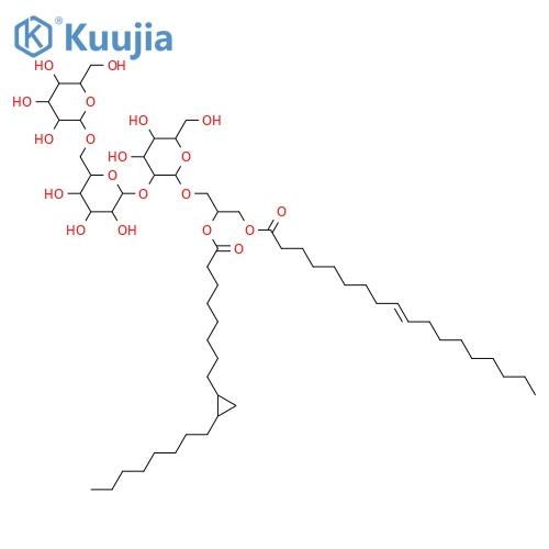 Glycerol 1,2-dialkanoates; Glycerol 1-(9Z-octadecenoate) 2-(9,10-methyleneoctadecanoate), 3-O-[β-D-Glucopyranosyl-(1→6)-α-D-galactopyranosyl-(1→2)-α-D-glucopyranoside] structure