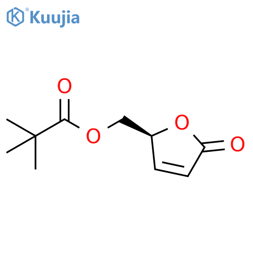 Propanoic acid, 2,2-dimethyl-, [(2S)-2,5-dihydro-5-oxo-2-furanyl]methyl ester structure