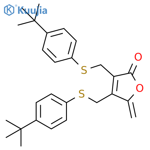 2(5H)-Furanone,3,4-bis[[[4-(1,1-dimethylethyl)phenyl]thio]methyl]-5-methylene- structure