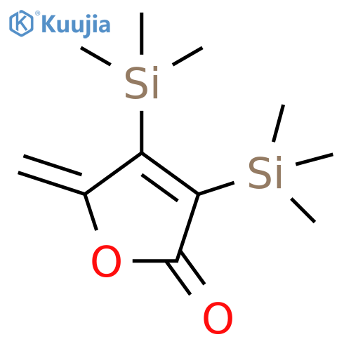 2(5H)-Furanone, 5-methylene-3,4-bis(trimethylsilyl)- structure