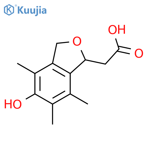 2-Benzofuranaceticacid, 2,3-dihydro-5-hydroxy-4,6,7-trimethyl- structure
