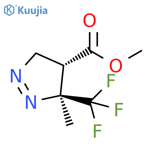 3H-Pyrazole-4-carboxylic acid, 4,5-dihydro-3-methyl-3-(trifluoromethyl)-, methyl ester, trans- (9CI) structure