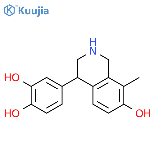 1,2-Benzenediol,4-(1,2,3,4-tetrahydro-7-hydroxy-8-methyl-4-isoquinolinyl)-, hydrochloride, (R)-(9CI) structure