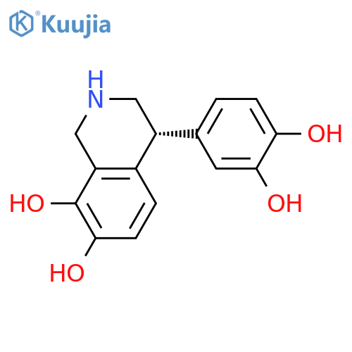 7,8-Isoquinolinediol, 4-(3,4-dihydroxyphenyl)-1,2,3,4-tetrahydro-, (R)- structure