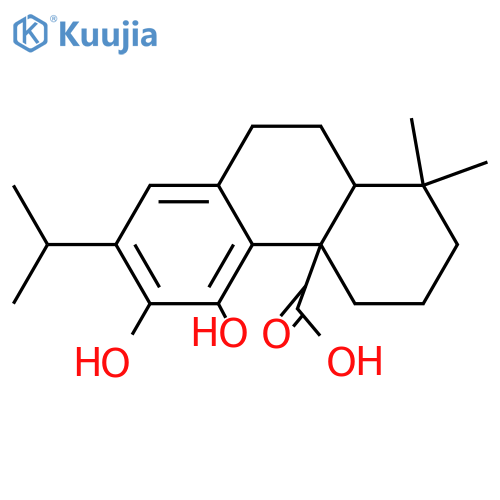 5,6-dihydroxy-1,1-dimethyl-7-propan-2-yl-2,3,4,9,10,10a-hexahydro-phenanthrene-4a-carboxylic acid structure
