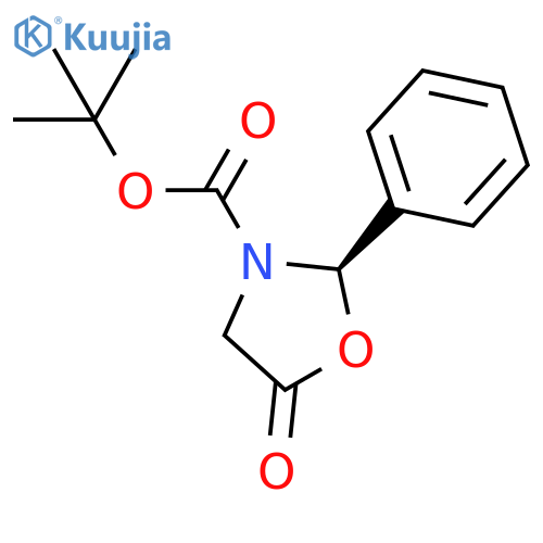 3-Oxazolidinecarboxylic acid, 5-oxo-2-phenyl-, 1,1-dimethylethyl ester,(R)- structure