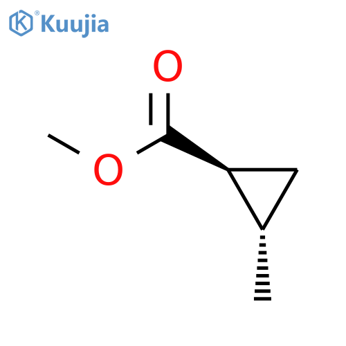 Cyclopropanecarboxylic acid, 2-methyl-, methyl ester, (1S-trans)- structure