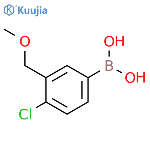 [4-chloro-3-(methoxymethyl)phenyl]boronic acid structure