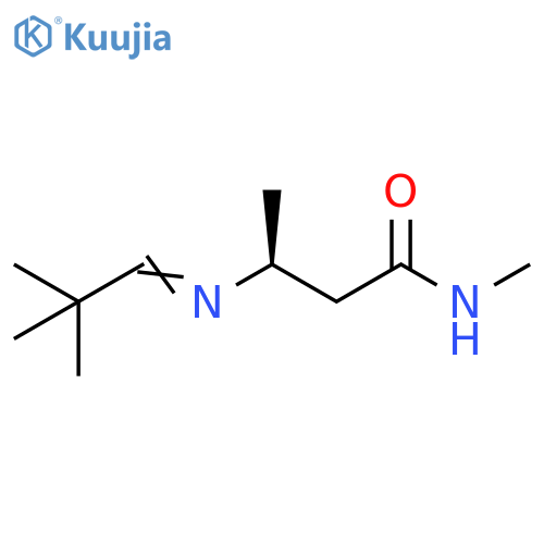 Butanamide, 3-[(2,2-dimethylpropylidene)amino]-N-methyl-, (S)- structure