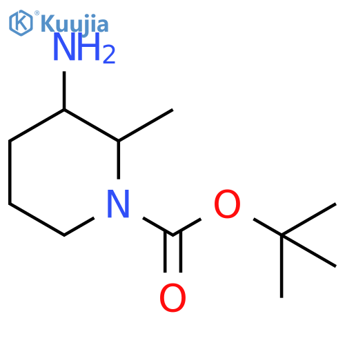 tert-butyl 3-amino-2-methylpiperidine-1-carboxylate structure