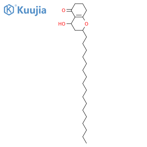 2-Heptadecyl-2,3,4,6,7,8-hexahydro-4-hydroxy-5H-1-benzopyran-5-one structure