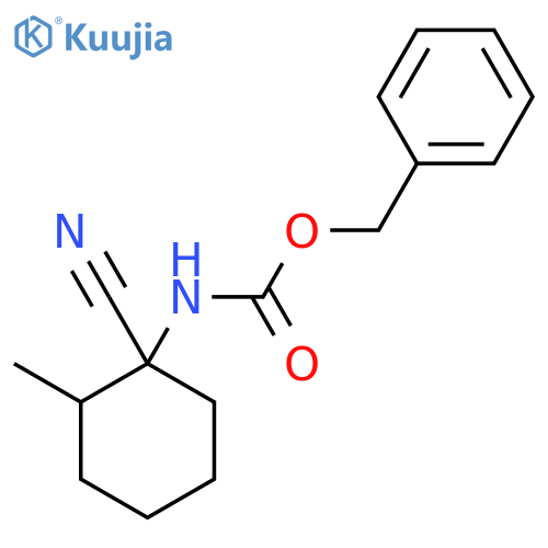 Benzyl N-(1-cyano-2-methylcyclohexyl)carbamate structure
