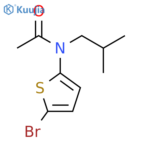 N-(5-bromothiophen-2-yl)-N-(2-methylpropyl)acetamide structure