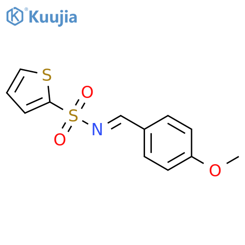 N-[(1E)-(4-methoxyphenyl)methylidene]thiophene-2-sulfonamide structure