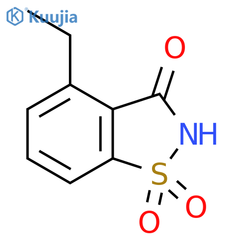 1,2-Benzisothiazol-3(2H)-one, 4-ethyl-, 1,1-dioxide structure