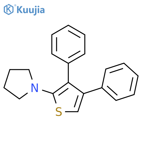 Pyrrolidine, 1-(3,4-diphenyl-2-thienyl)- structure