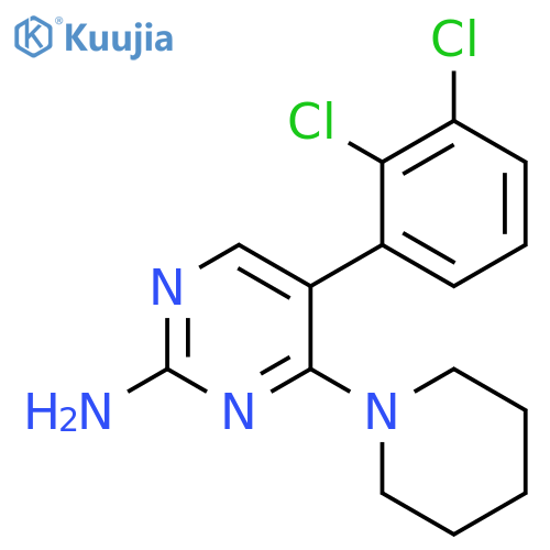 2-Pyrimidinamine, 5-(2,3-dichlorophenyl)-4-(1-piperidinyl)- structure