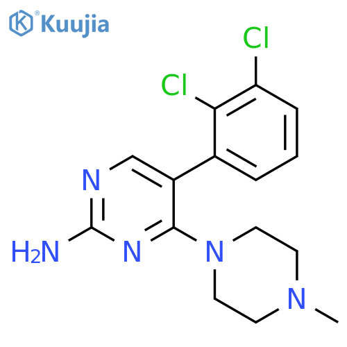 2-Pyrimidinamine, 5-(2,3-dichlorophenyl)-4-(4-methyl-1-piperazinyl)- structure