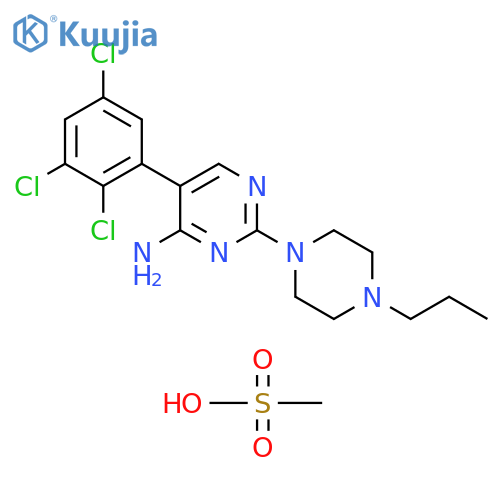 4-Pyrimidinamine, 2-(4-propyl-1-piperazinyl)-5-(2,3,5-trichlorophenyl)-, dimethanesulfonate (9CI) structure