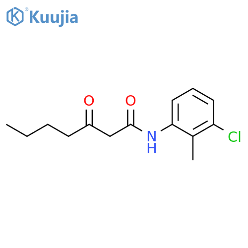 Heptanamide, N-(3-chloro-2-methylphenyl)-3-oxo- structure