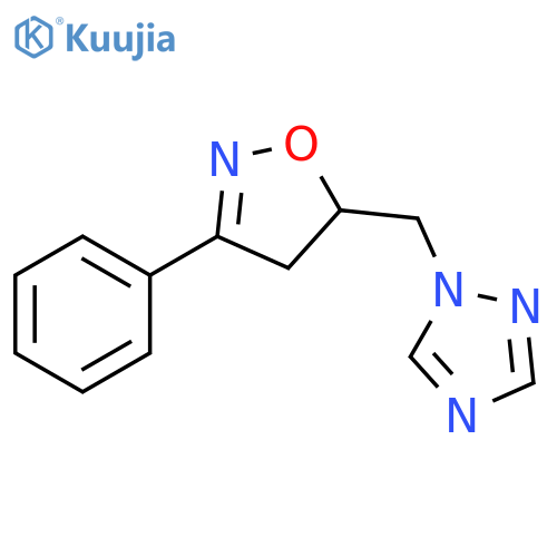 1H-1,2,4-Triazole, 1-[(4,5-dihydro-3-phenyl-5-isoxazolyl)methyl]- structure