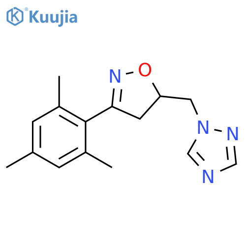 1H-1,2,4-Triazole,1-[[4,5-dihydro-3-(2,4,6-trimethylphenyl)-5-isoxazolyl]methyl]- structure