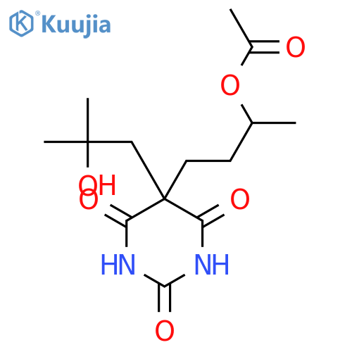 2,4,6(1H,3H,5H)-Pyrimidinetrione,5-[3-(acetyloxy)butyl]-5-(2-hydroxy-2-methylpropyl)- structure