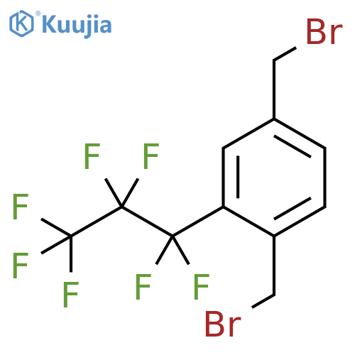 Benzene, 1,4-bis(bromomethyl)-2-(heptafluoropropyl)- structure