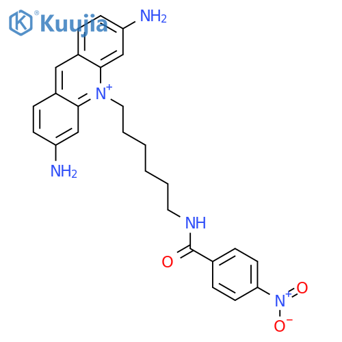 Acridinium,3,6-diamino-10-[6-[(4-nitrobenzoyl)amino]hexyl]-, chloride (1:1) structure