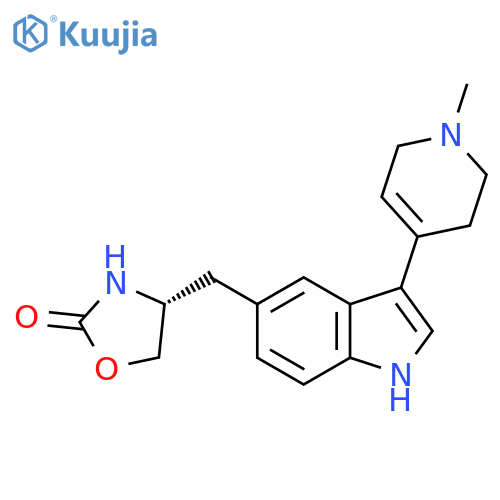 2-Oxazolidinone,4-[[3-(1,2,3,6-tetrahydro-1-methyl-4-pyridinyl)-1H-indol-5-yl]methyl]-,(R)- structure