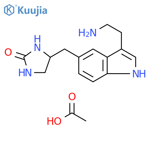 2-Imidazolidinone, 4-[[3-(2-aminoethyl)-1H-indol-5-yl]methyl]-, diacetate structure